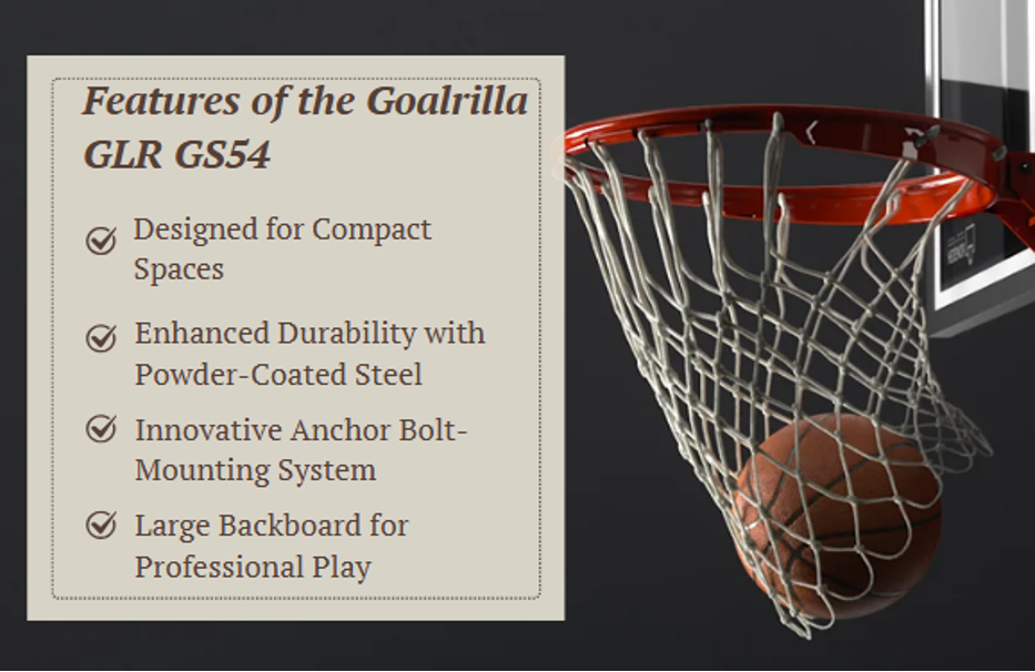 Key Features of the Goalrilla GLR GS54