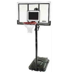 SPALDING THE BEAST PORTABLE BASKETBALL HOOP GLASS BACKBOARD