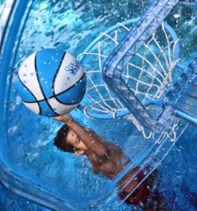 Dunn Rite 2 in 1 Basketball Goal for Poolside